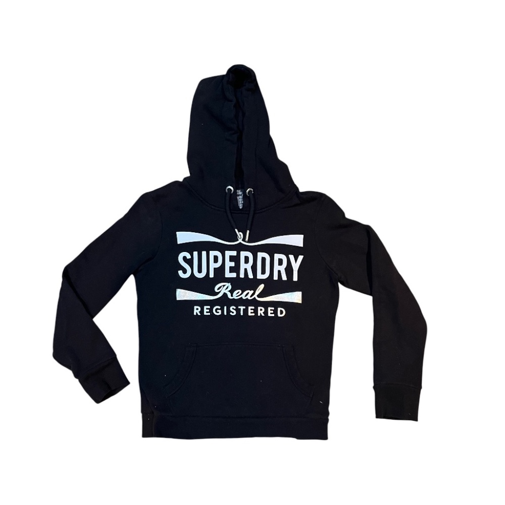 Superdry 'Mono Real' Hoodie Black Size 6